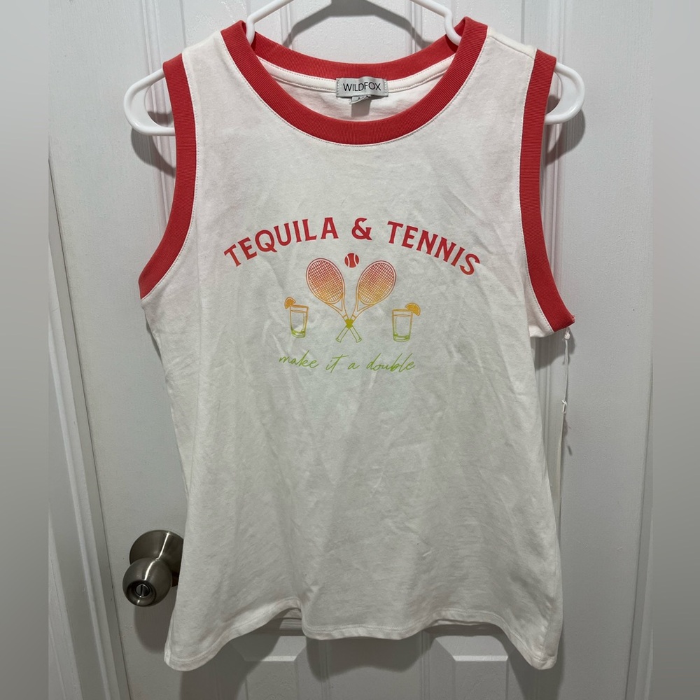 WILDFOX TEQUILA + TENNIS TANK MEDIUM BNWT